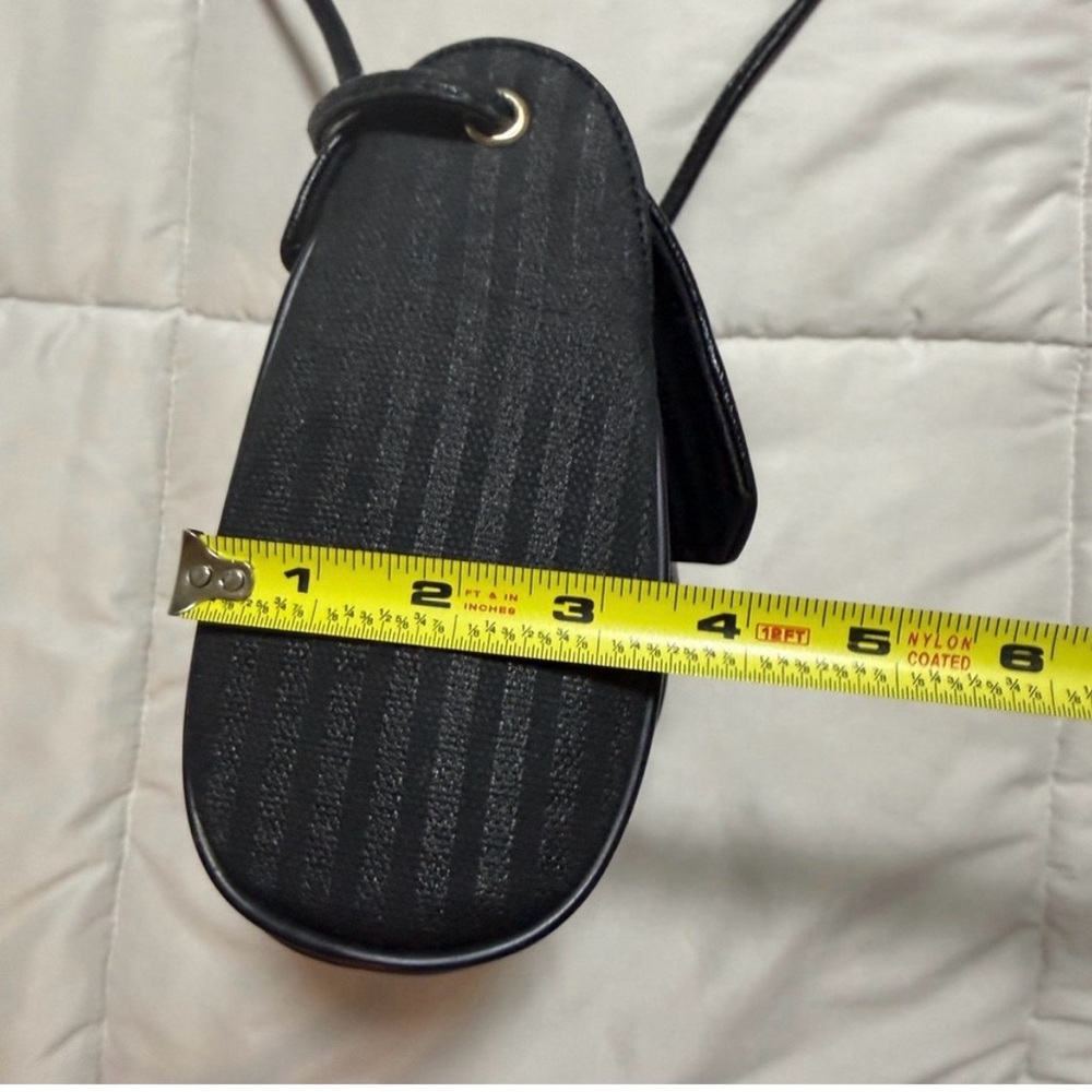 Fendi Black Textured Leather Crossbody Bag. Authentic! - Picture 9 of 9